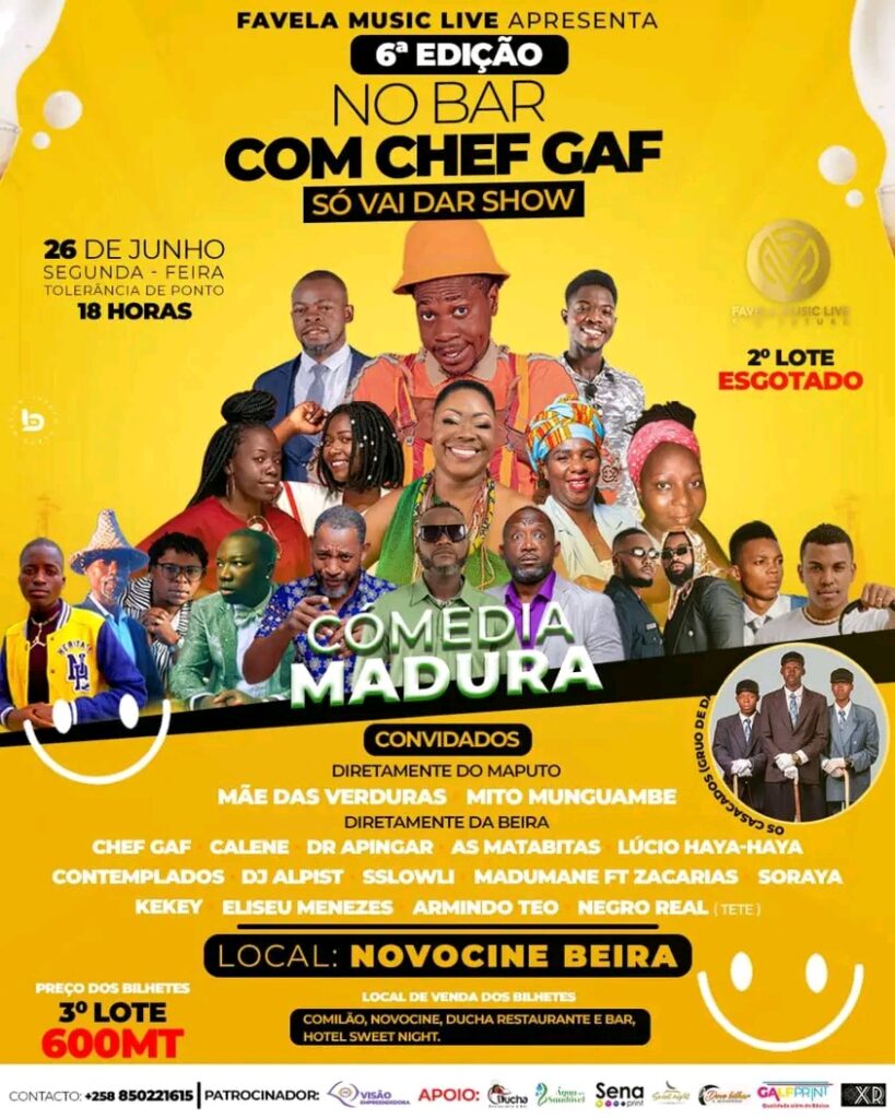 "No Bar com Chef Gaf" Um dos Melhores Projectos Culturais de Moçambique